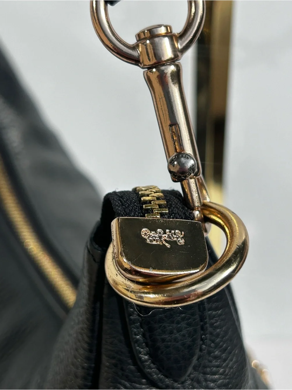 COACH C9190 Jules Hobo In Black Pebble Leather Classic Shoulder Bag Handbag